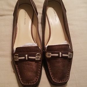 Bronze loafers